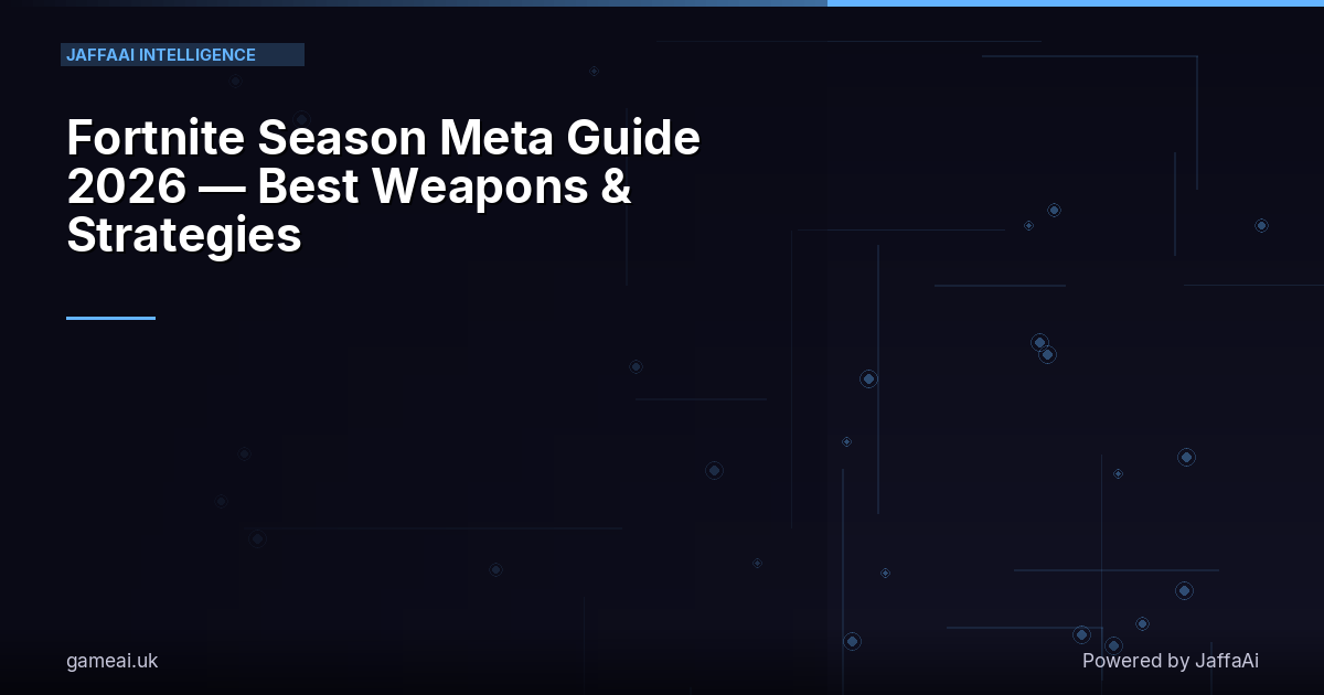Fortnite Season Meta Guide 2026 — Best Weapons & Strategies