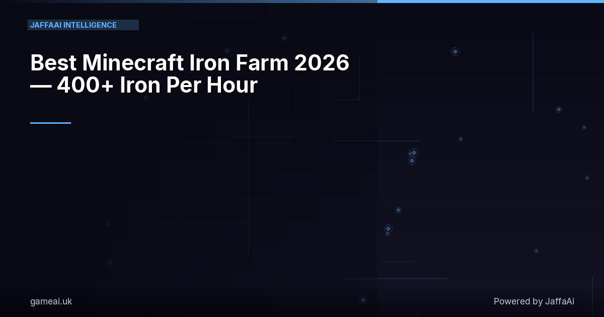 Best Minecraft Iron Farm 2026 — 400+ Iron Per Hour